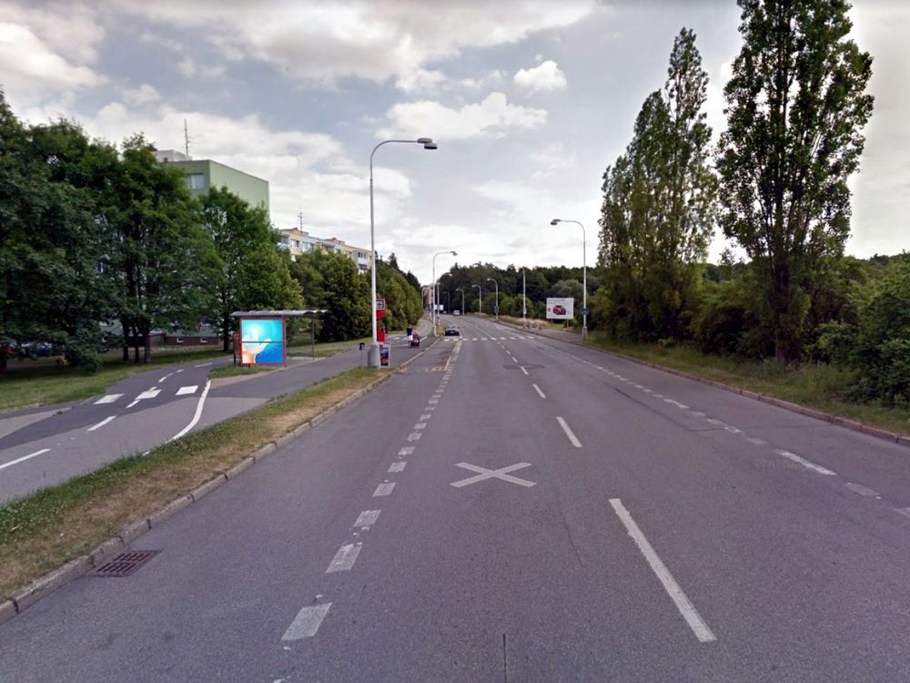 Na Růžovém poli, Kladno - směr STOP SHOP, Kladno, Na Růžovém poli, Kladno - směr STOP SHOP - jeden bok obosutranně