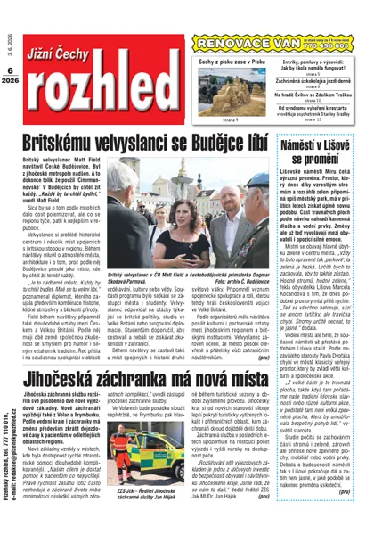 Rozhled Jižní Čechy – titulní strana